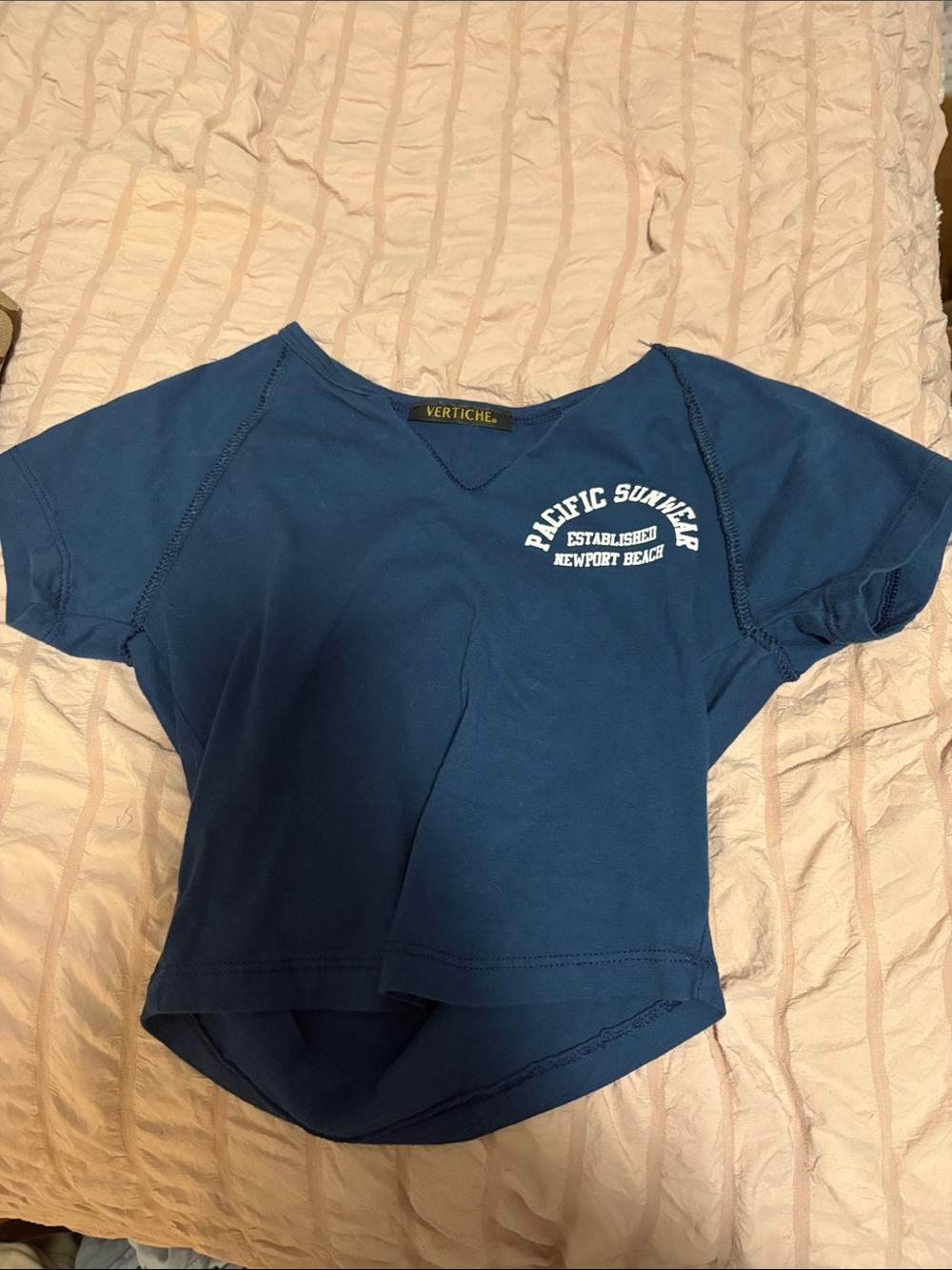 Kids' Pacific Sunrise Navy Cropped Tee